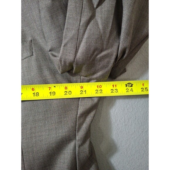 Daniel Cremieux Signature Loro Piana Italy Blazer 48R Dean Taupe Gray Wool Check - Picture 5 of 13